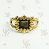 Exquisite 18k gold and enamel early Victorian mourning ring.