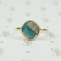Uniquely Beautiful Black Opal Ring by GSL