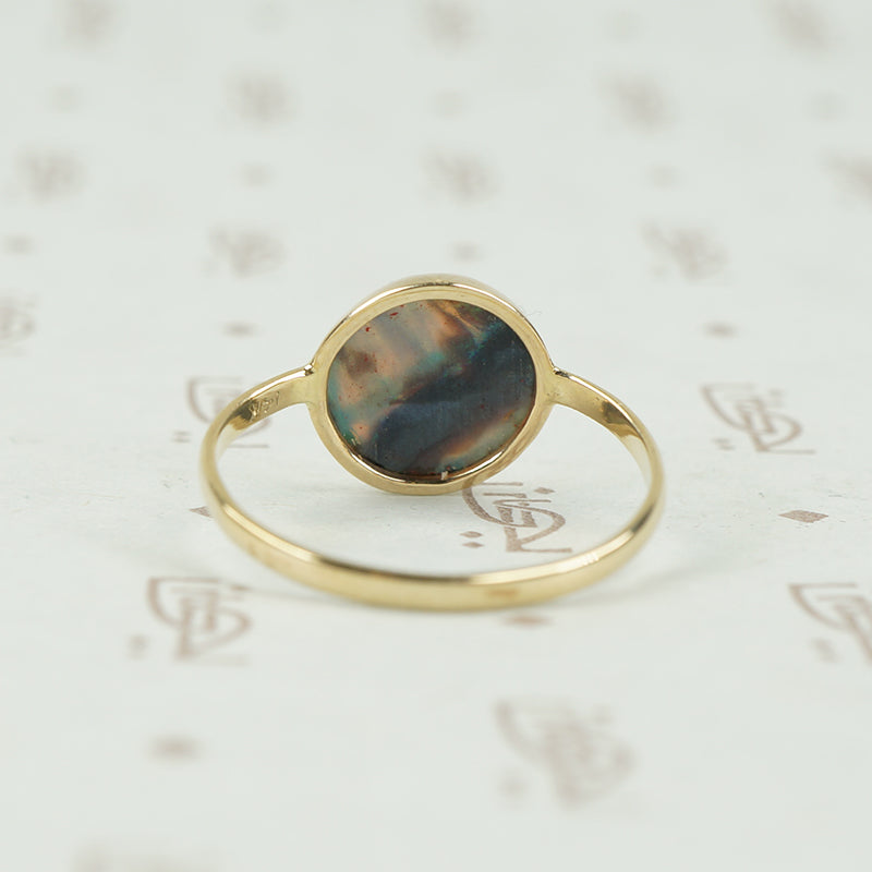 Uniquely Beautiful Black Opal Ring by GSL
