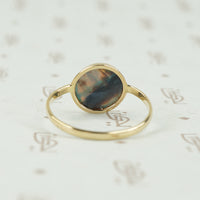 Uniquely Beautiful Black Opal Ring by GSL