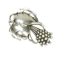 Impressive Black Starr and Gorham Sterling Brooch - Gem Set Love