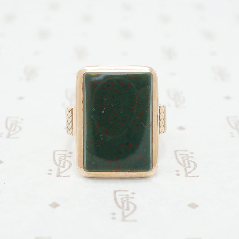 Large Blood Stone Gold ring from the 1800's