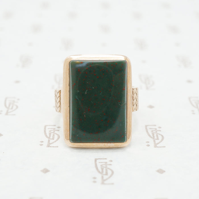 Large Blood Stone Gold ring from the 1800's