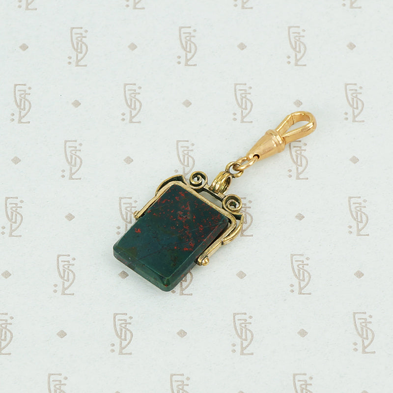 blood stone spinner fob on hook