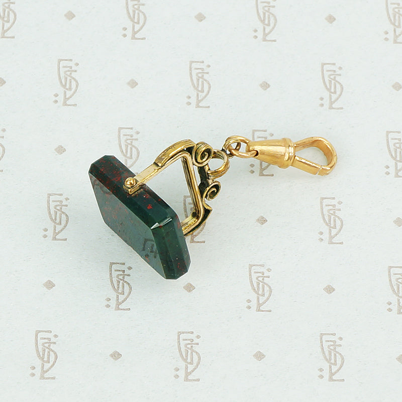 blood stone spinner fob on hook