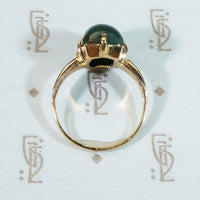 Dramatic 19thc Bloodstone Gold Ring