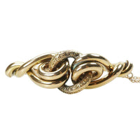 Victorian Love Knot Bangle Bracelet in 9k Gold