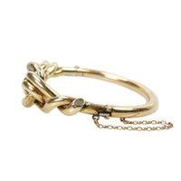 Victorian Love Knot Bangle Bracelet in 9k Gold