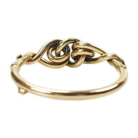 Victorian Love Knot Bangle Bracelet in 9k Gold