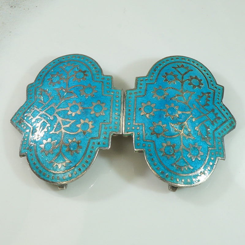 Antique Paisley Enamel Buckle