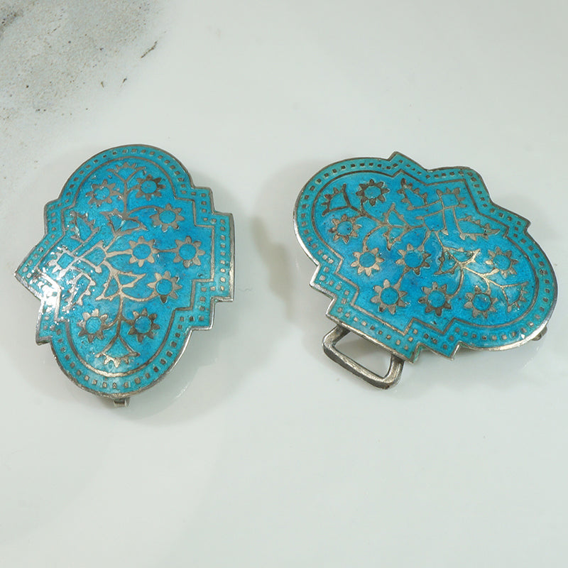 Antique Paisley Enamel Buckle