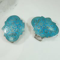 Antique Paisley Enamel Buckle