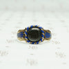 Georgian royal blue enamel and gold mourning ring.