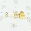 Recycled Gold and Vintage Turquoise Tiny Studs