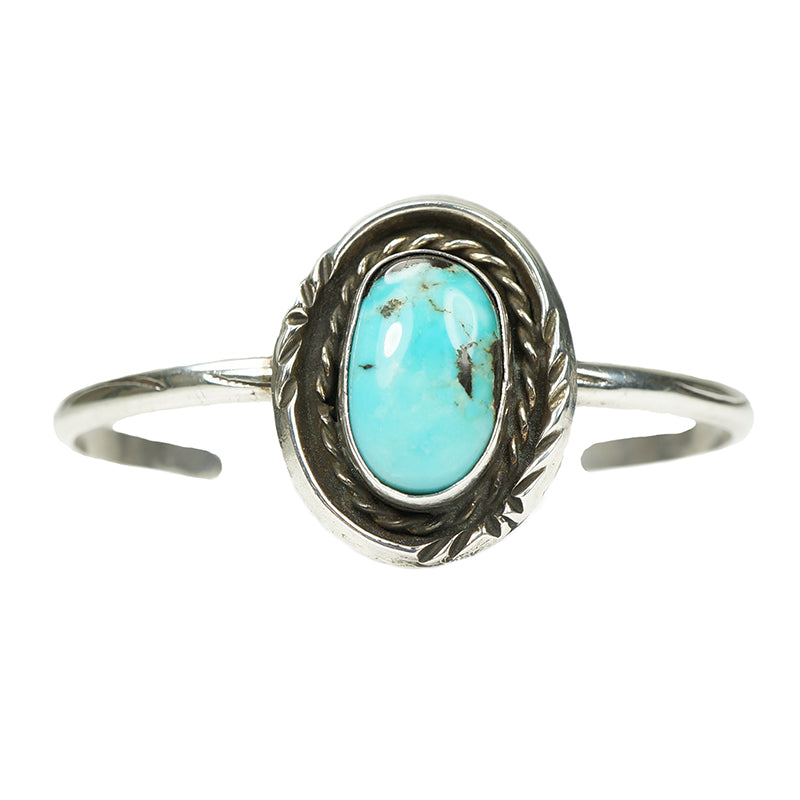 Vintage 70's Sterling and Turquoise Cuff