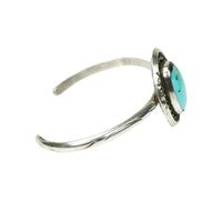 Vintage 70's Sterling and Turquoise Cuff