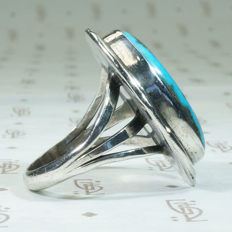 Vintage Morenci Turquoise Sterling Ring