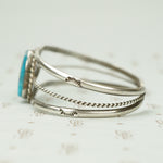 Bright Blue Vintage Turquoise Cuff Bracelet