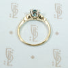 Natural Blue Zircon Gold Solitaire c1940