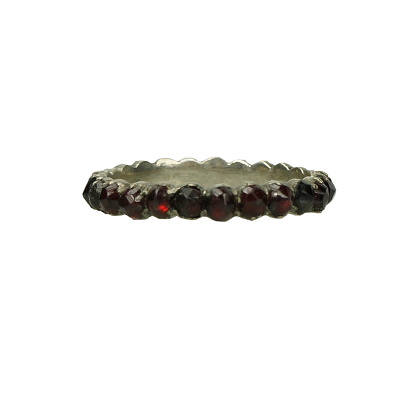 Bohemian Garnet Eternity Band