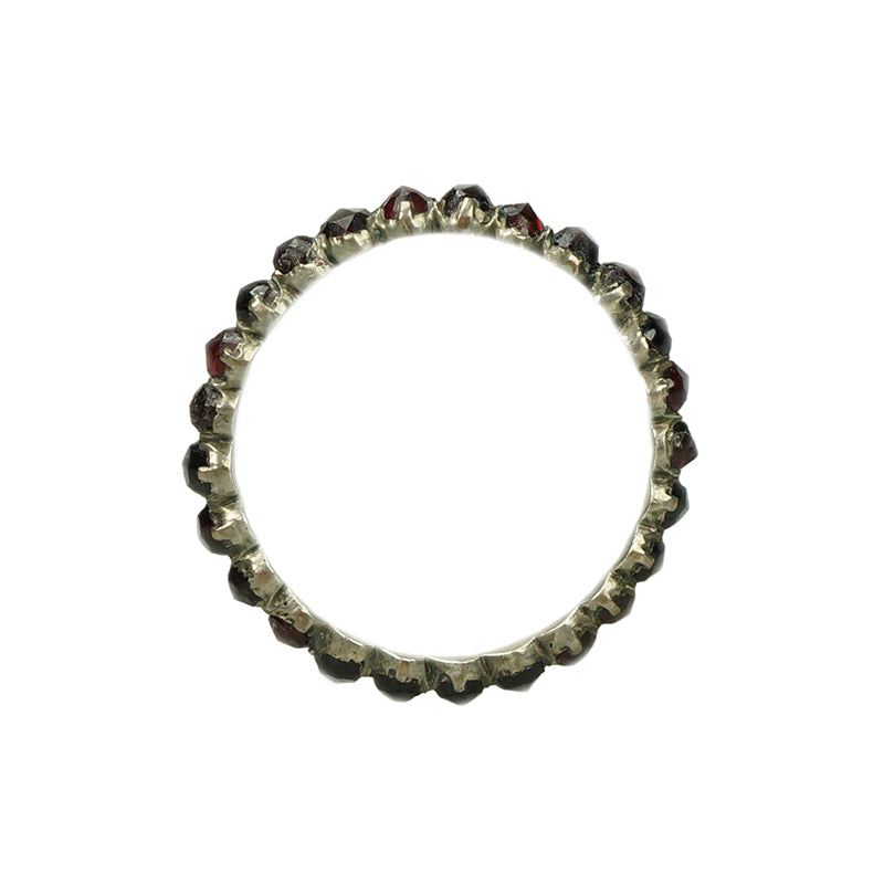 Bohemian Garnet Eternity Band