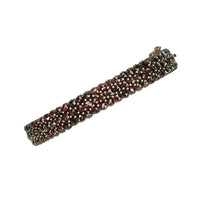 The Perfect Everyday Rose Cut Garnet Bangle - Gem Set Love