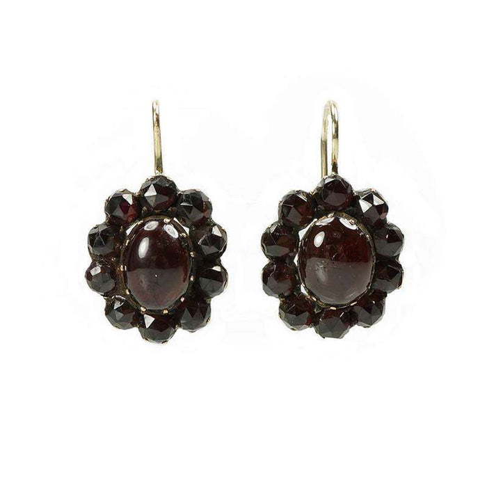 Victorian Bohemian Garnet Earrings