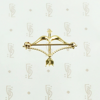 Delightful Gold Bow and Arrow Brooch
