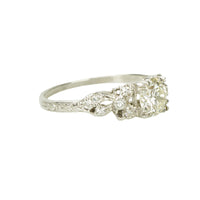 Unique Vintage Engagement Ring with Bows