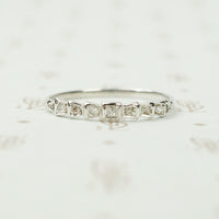 Vintage White Gold Diamond Wedding Band