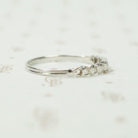 Vintage White Gold Diamond Wedding Band