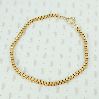gold filled chunky short box chain