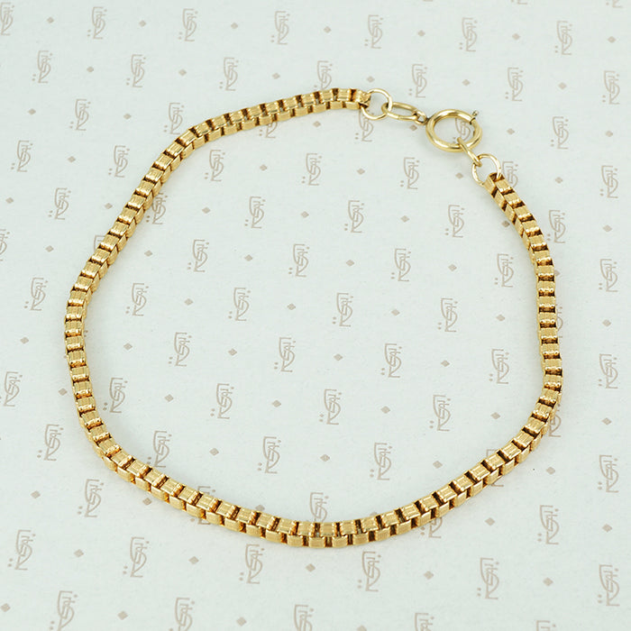 gold filled chunky short box chain