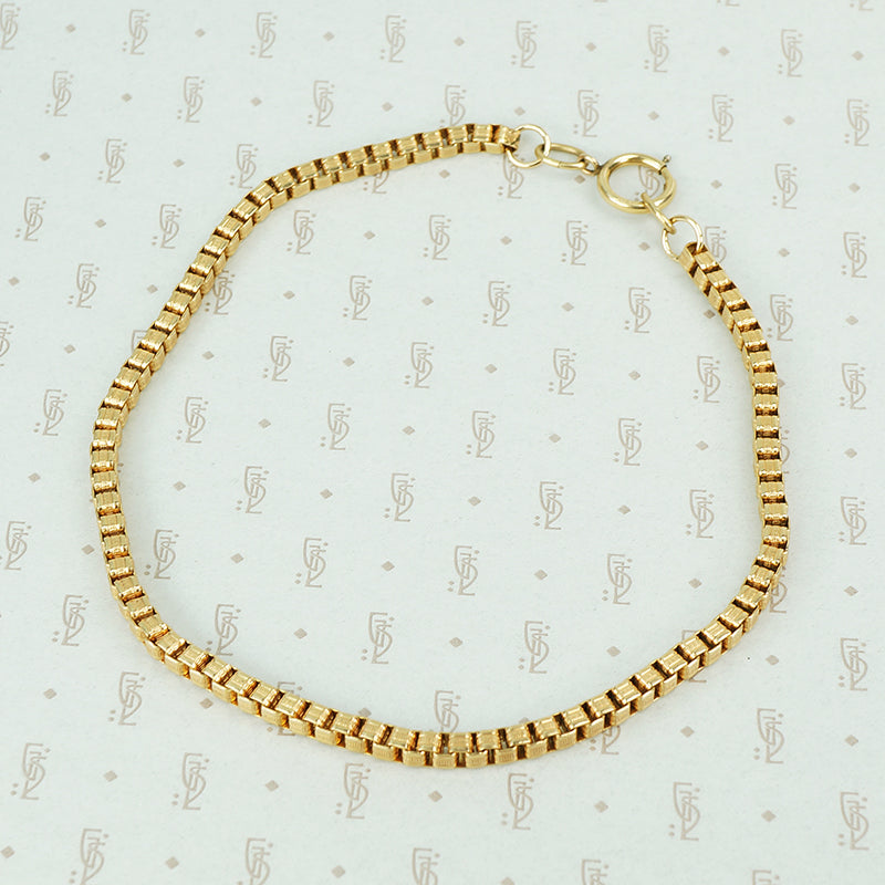 gold filled chunky short box chain