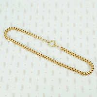 gold filled chunky short box chain