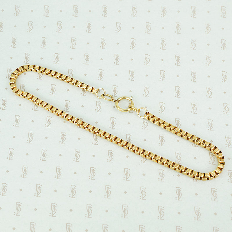 gold filled chunky short box chain