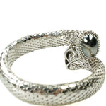 Vintage Silver Tone Mesh Flexible Bangle