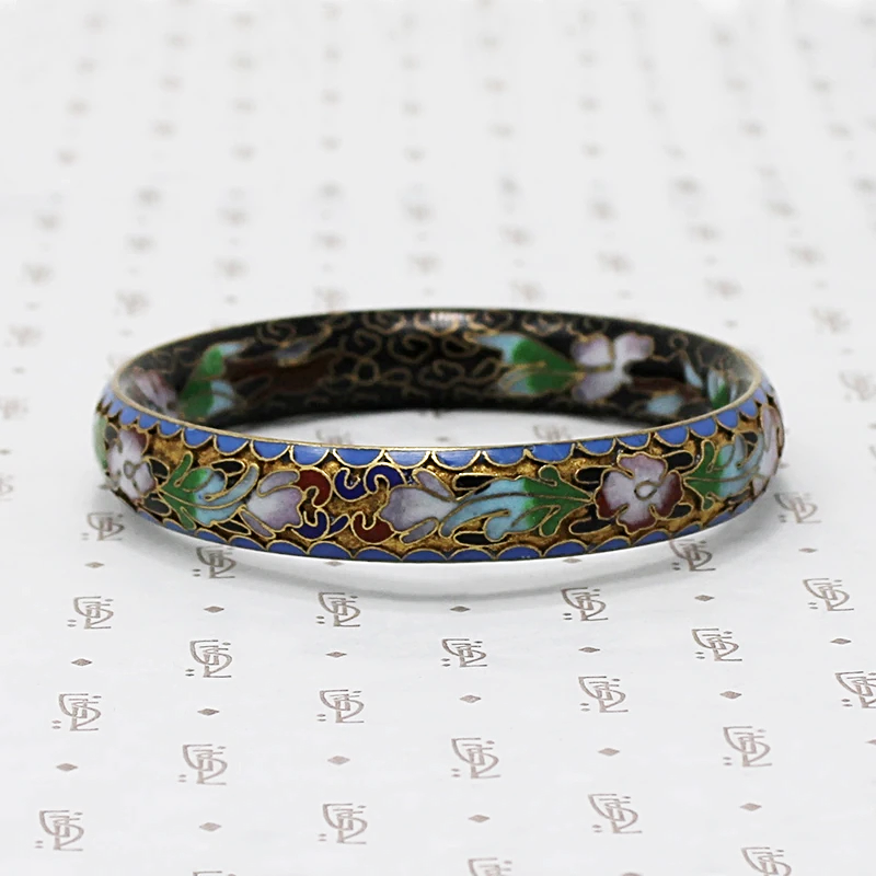 Vivid Cloisonné Enamel Bangle Bracelet
