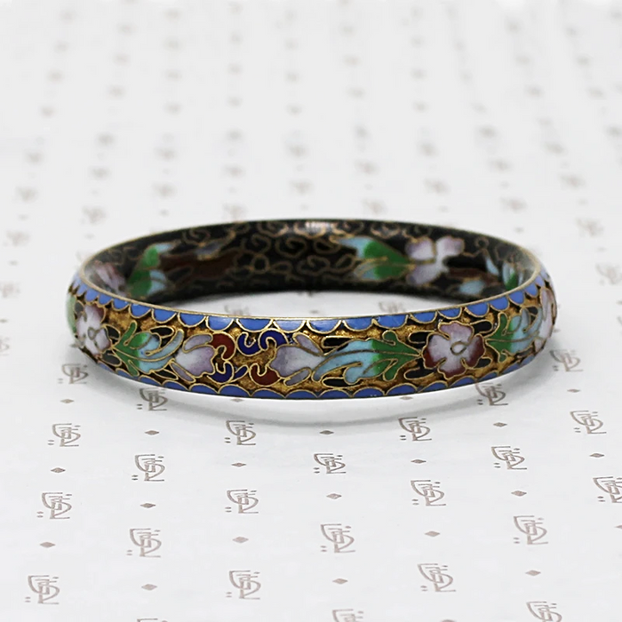 Vivid Cloisonné Enamel Bangle Bracelet