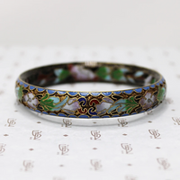 Vivid Cloisonné Enamel Bangle Bracelet