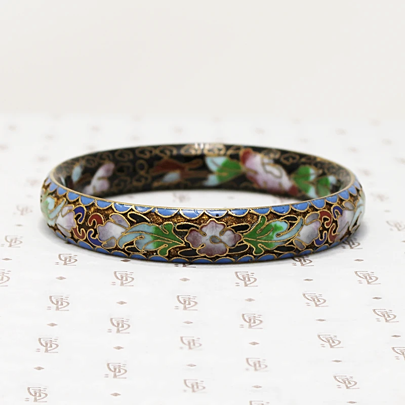 Vivid Cloisonné Enamel Bangle Bracelet
