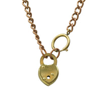 The Brass Heart Necklace from the Love Lock Collection - Gem Set Love