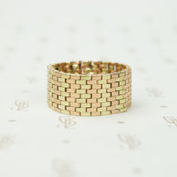 Retro Flexible Rose and Yellow Gold Band