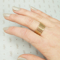 Retro Flexible Rose and Yellow Gold Band