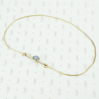 snake chain and chalcedony brooch necklace