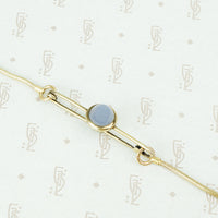 snake chain and chalcedony brooch necklace