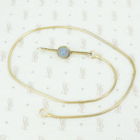 snake chain and chalcedony brooch necklace
