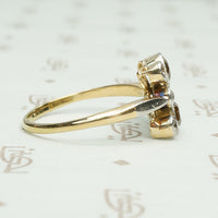 Unique Gorgeous Cognac and White OMC Diamond Ring