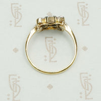 Unique Gorgeous Cognac and White OMC Diamond Ring