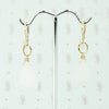 Romantic Moonstone and Hand Wrought Gold Earrings by Brunet